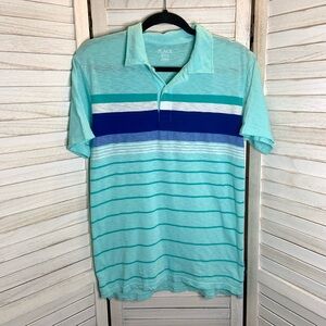 Children’s Place Boys Light Blue Stripes Soft Cotton Short Sleeve Polo Shirt